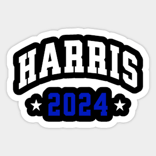 Harris 2024 Election White and blue Sticker